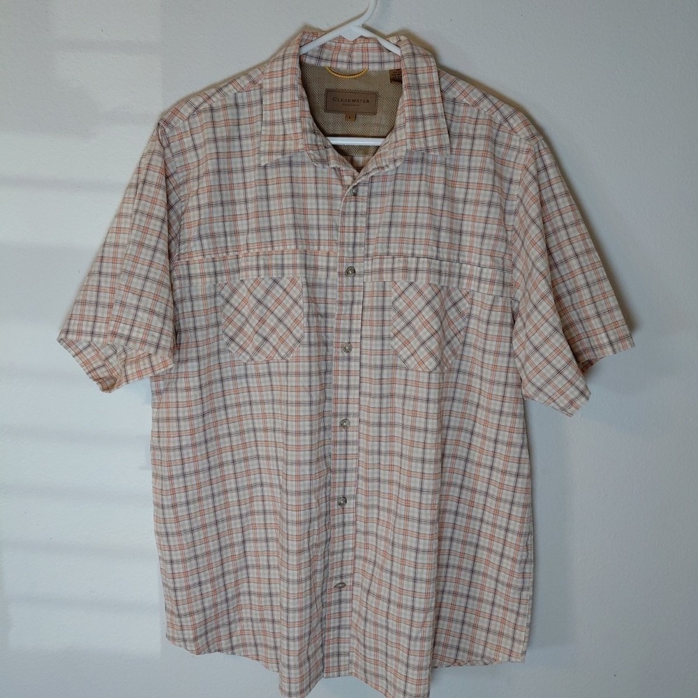 Clearwater Outfitters Plaid Button Down Shirt Size Large Excellent Condition